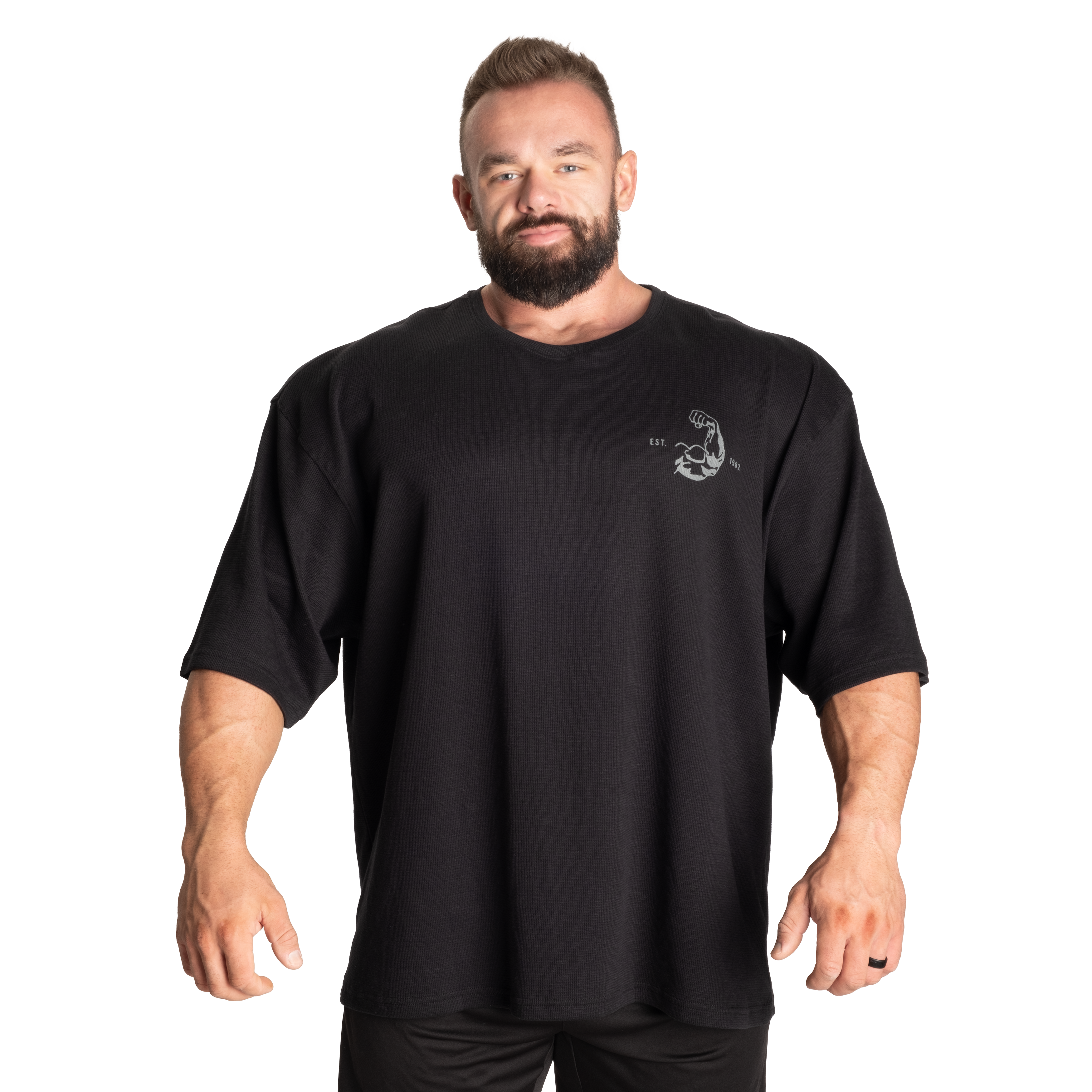 Muscle Iron Thermal Tee, Asphalt