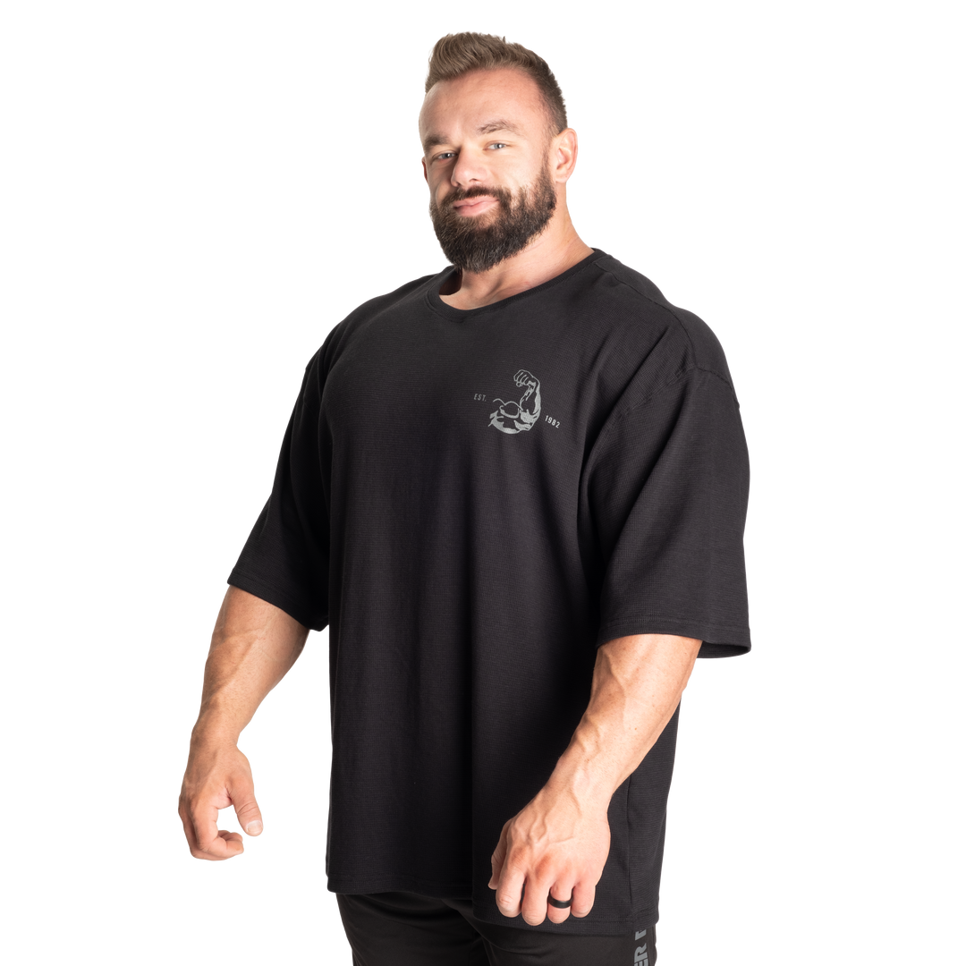 Muscle Iron Thermal Tee, Asphalt - MUSL BUDDIES