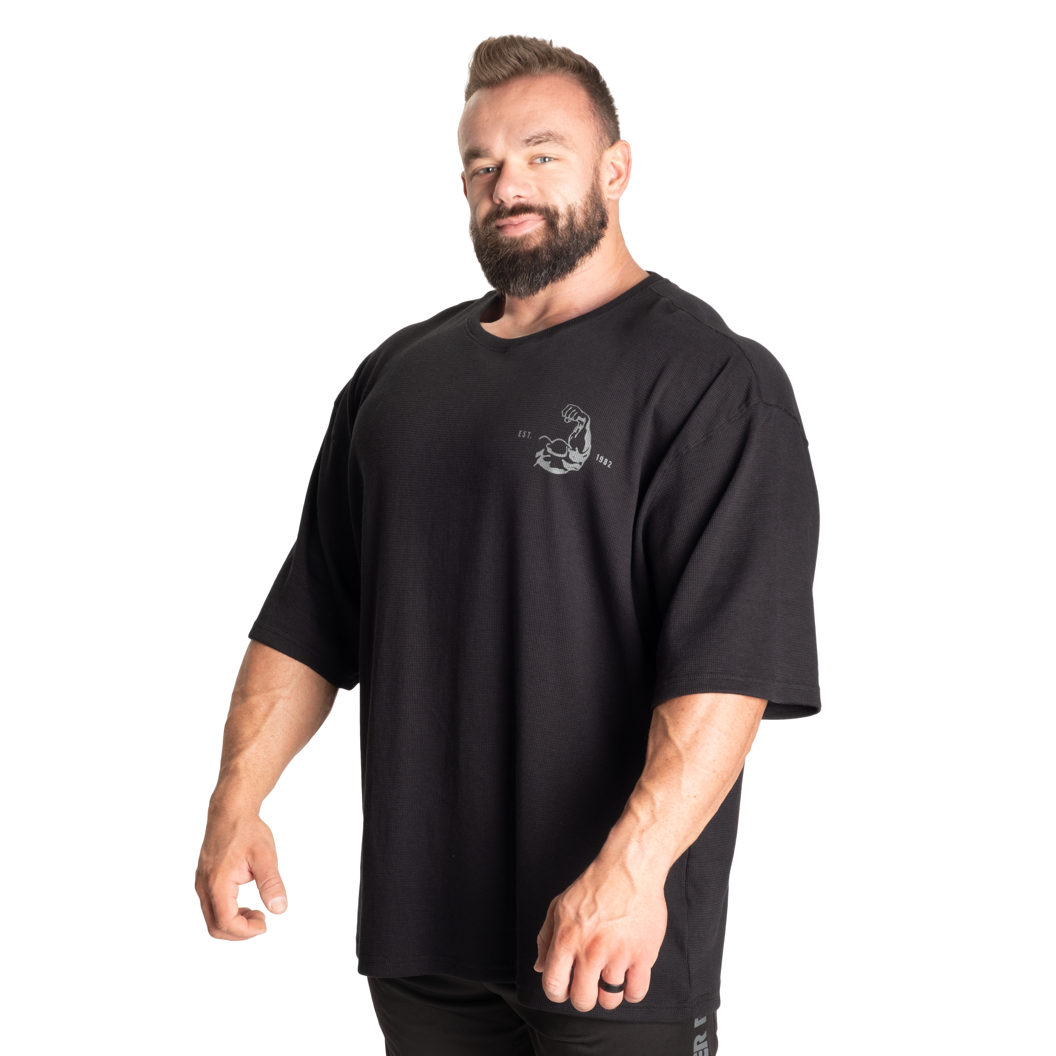 Muscle Iron Thermal Tee, Asphalt