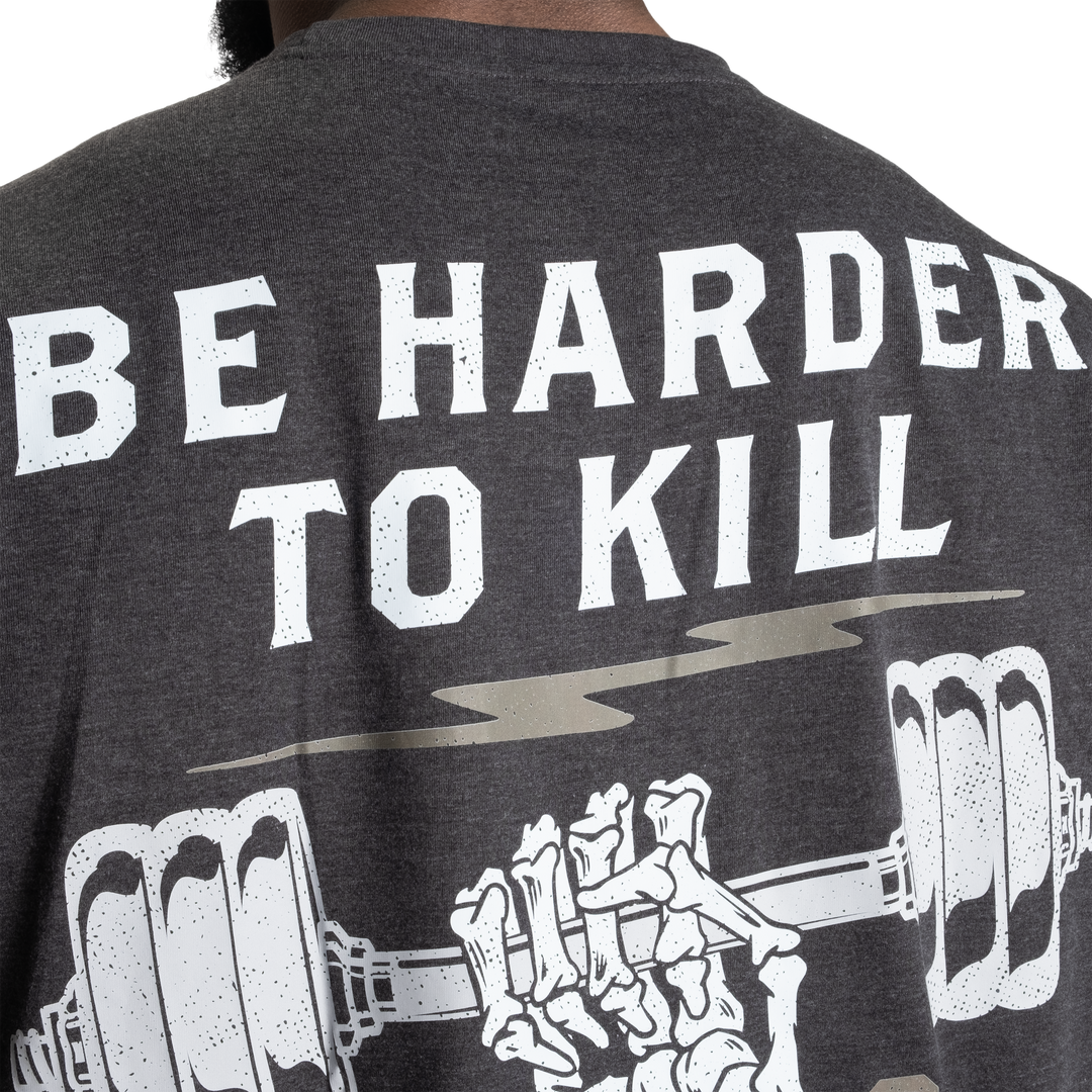 Harder To Kill Iron Tee, Dark Grey Melange - MUSL BUDDIES