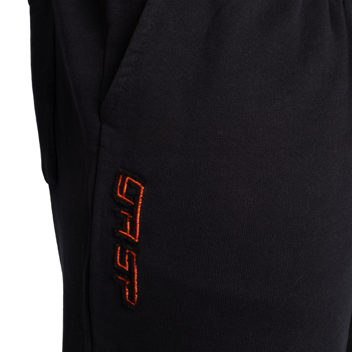 Baggy Street Pants, Black/Flame