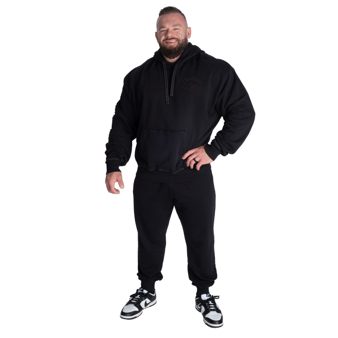 Baggy Street Pants, Black/Flame