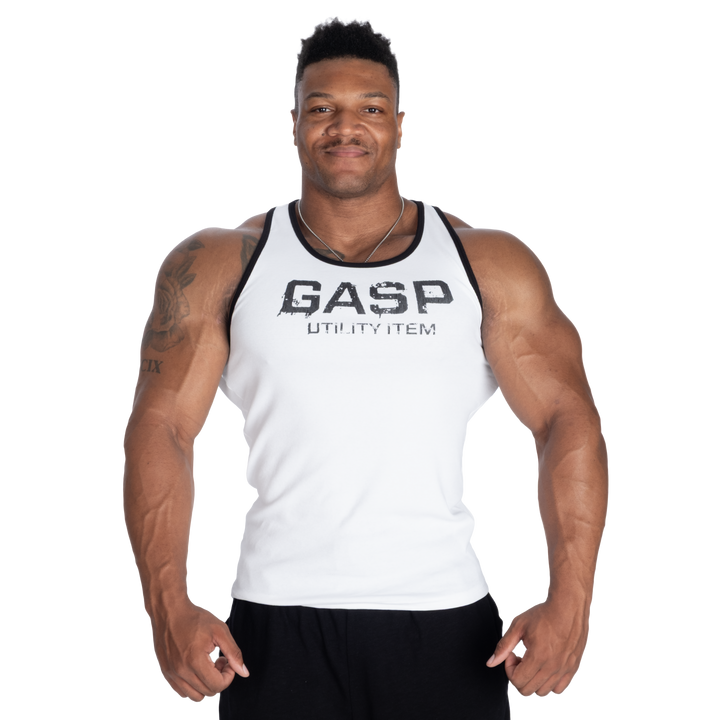 Ribbed T-back, White