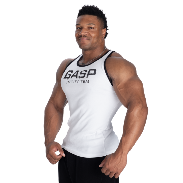 Ribbed T-back, White