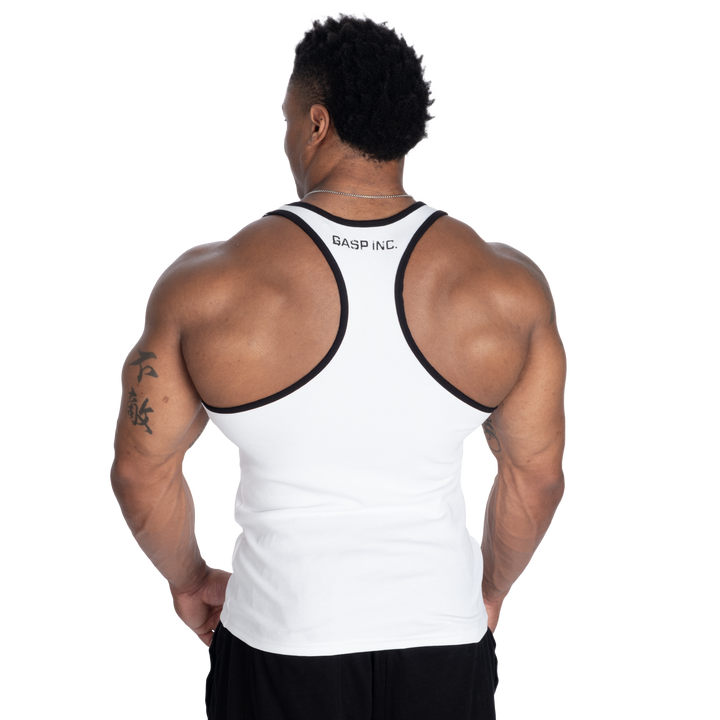 Ribbed T-back, White
