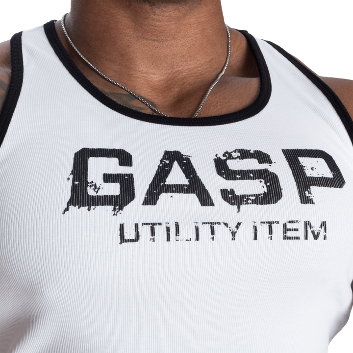 Ribbed T-back, White