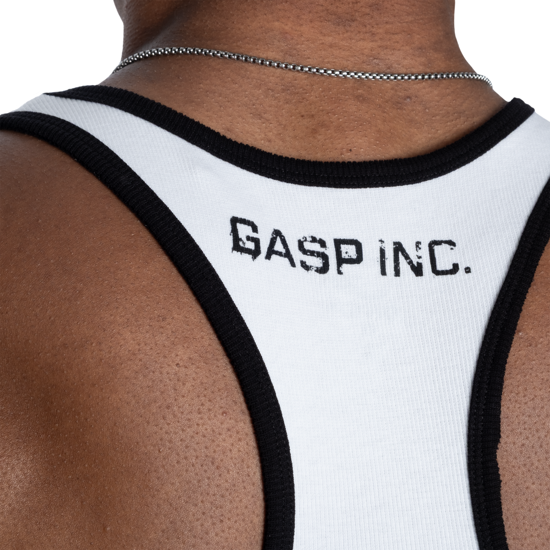 Ribbed T-back, White