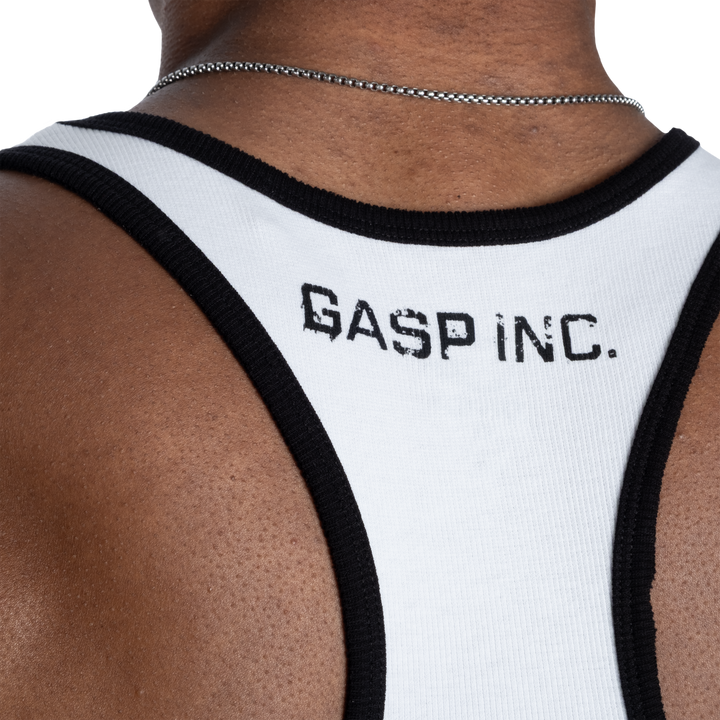 Ribbed T-back, White