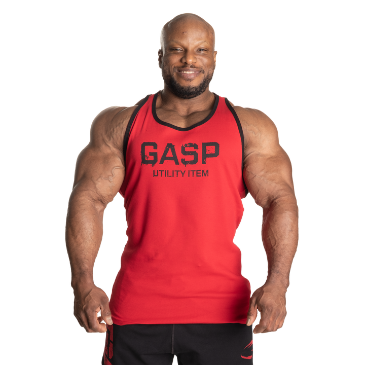 Ribbed T-back, Chili Red