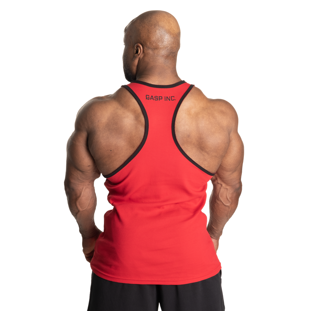 Ribbed T-back, Chili Red
