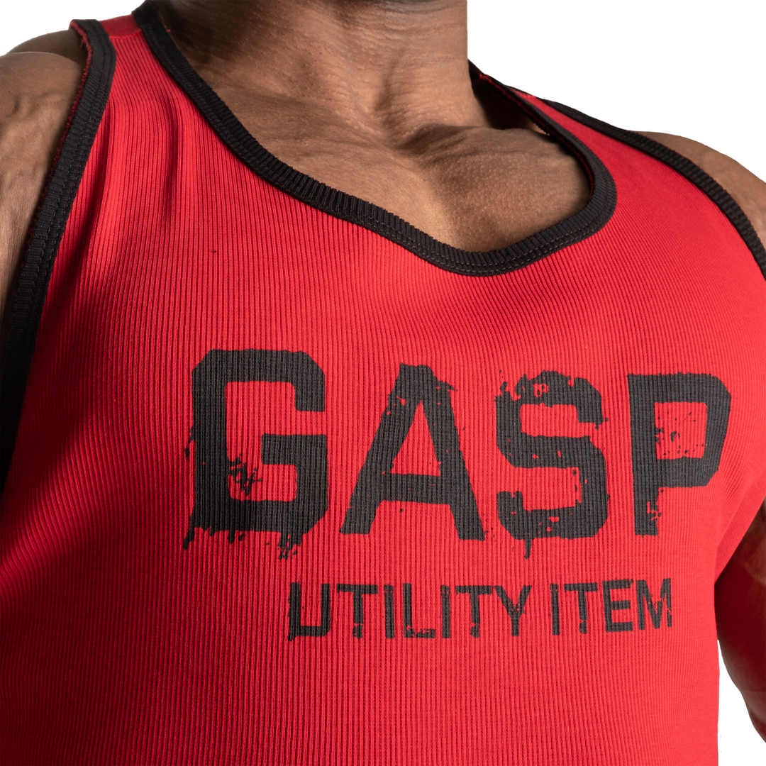 Ribbed T-back, Chili Red