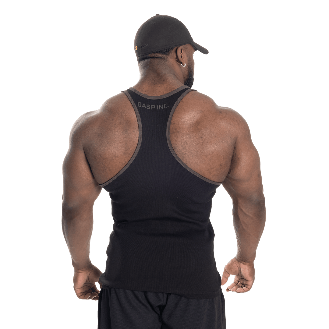 Ribbed T-back, Black - MUSL BUDDIES