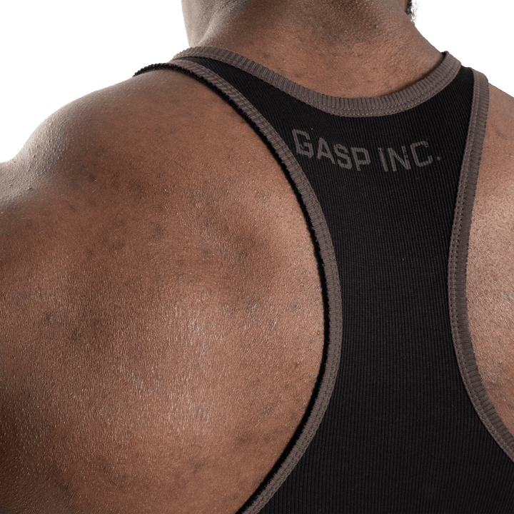 Ribbed T-back, Black - MUSL BUDDIES