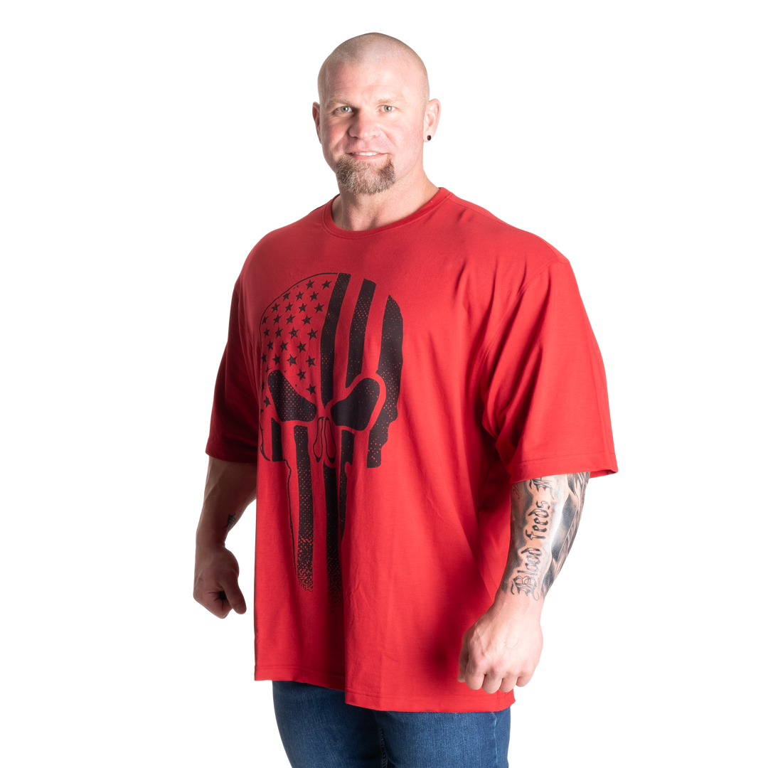 Skull Division Iron Tee, Chili Red