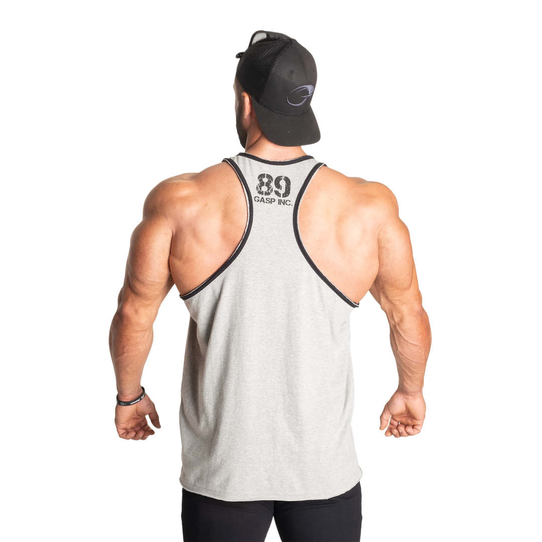 Division jersey tank, Grey melange / Black