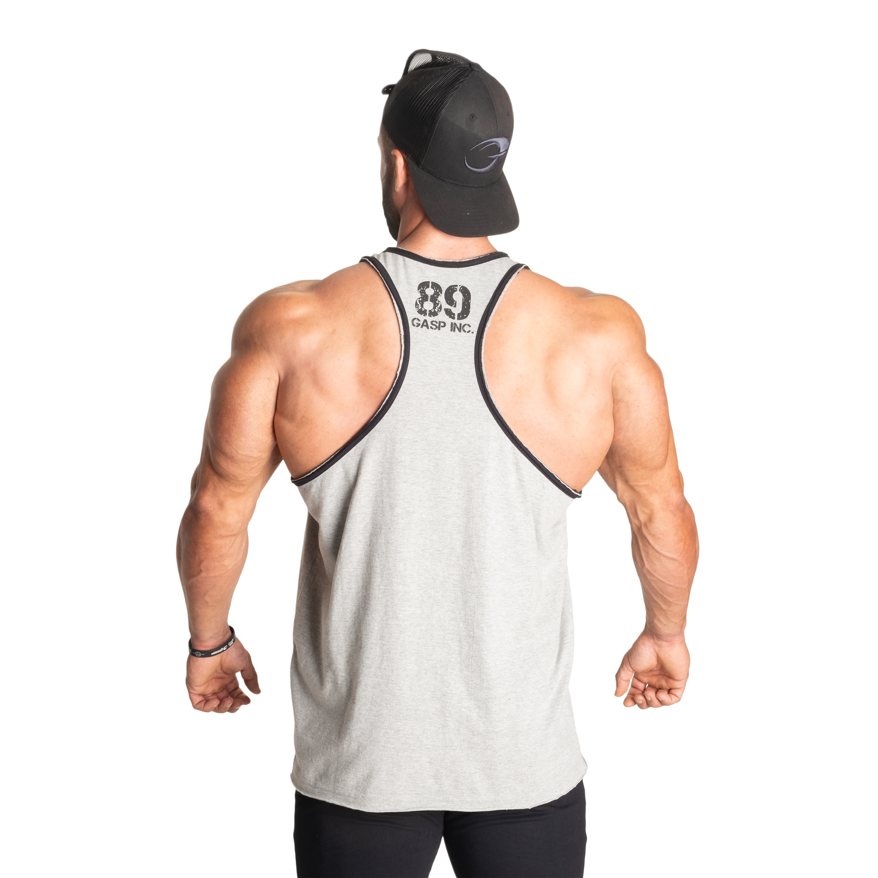 Division jersey tank, Grey melange / Black