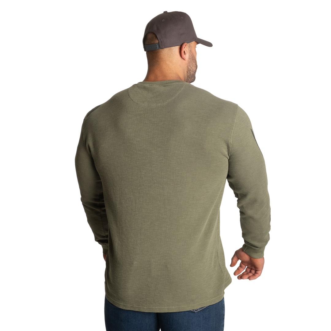 Thermal Henley, Washed Green