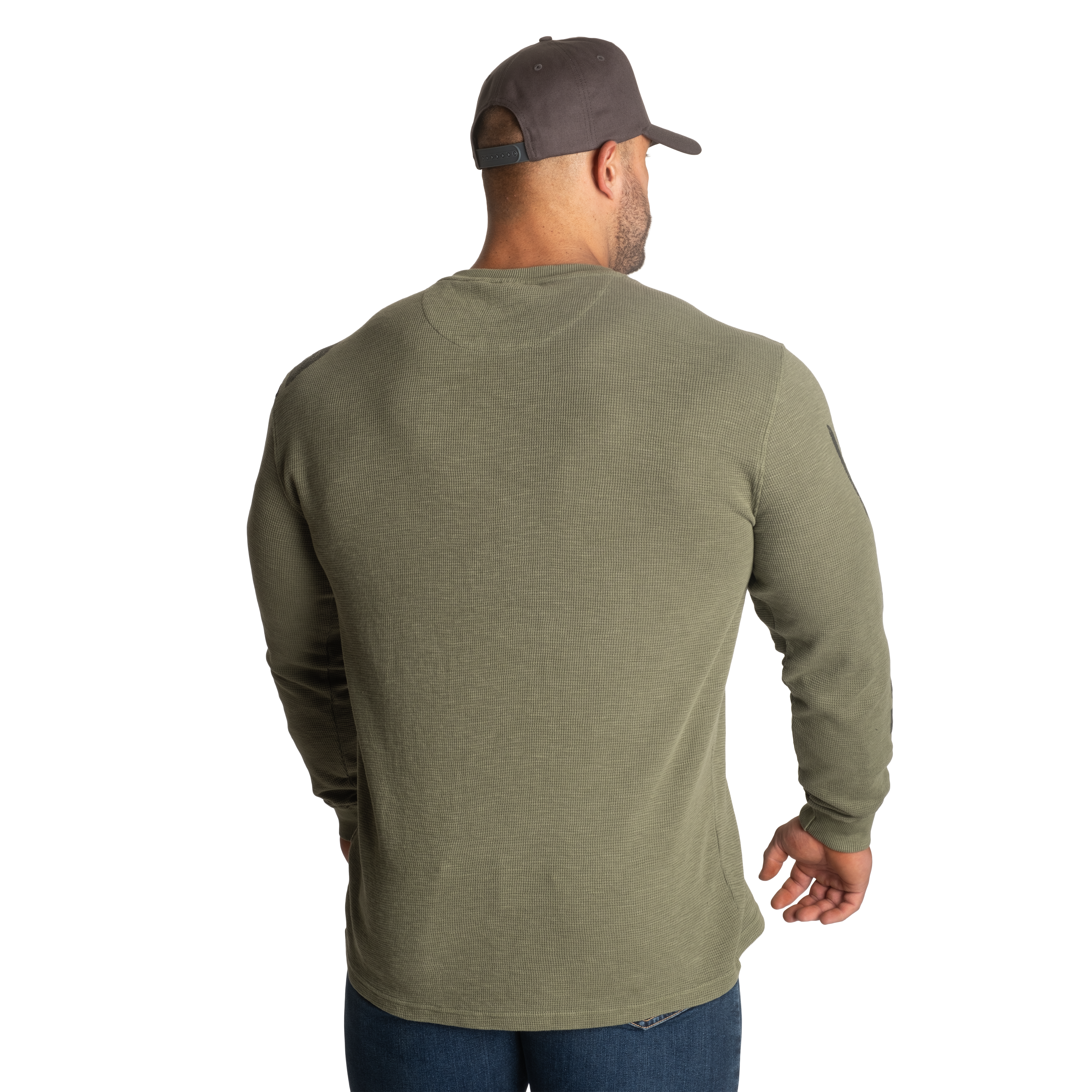 Thermal Henley, Washed Green