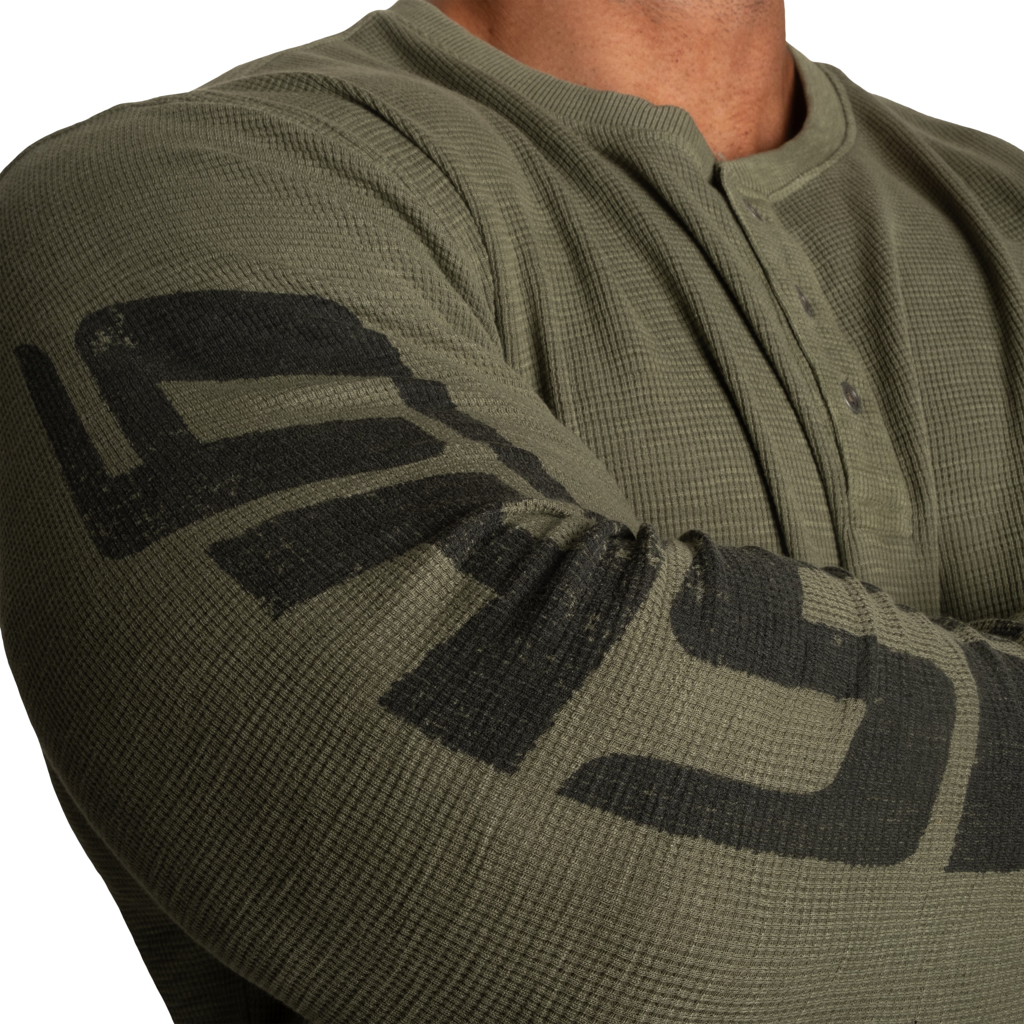 Thermal Henley, Washed Green