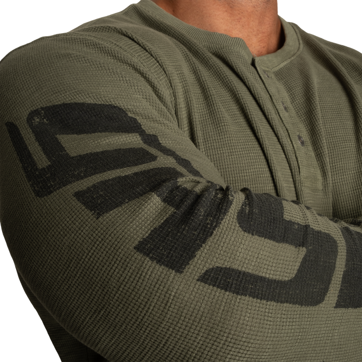 Thermal Henley, Washed Green