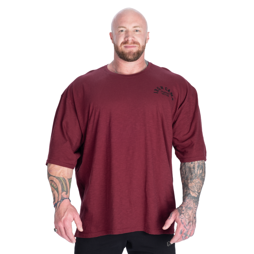 Slub Iron Tee, Washed Maroon