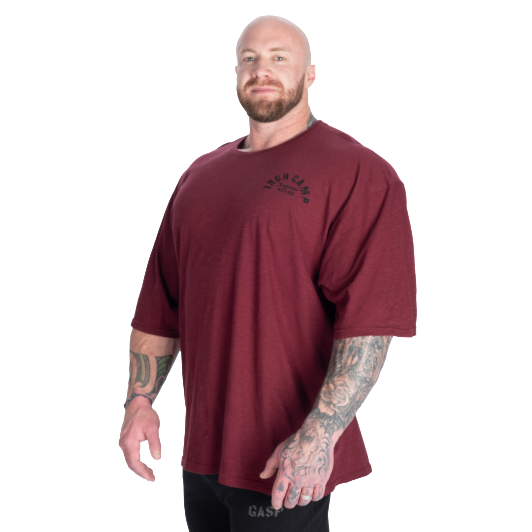 Slub Iron Tee, Washed Maroon
