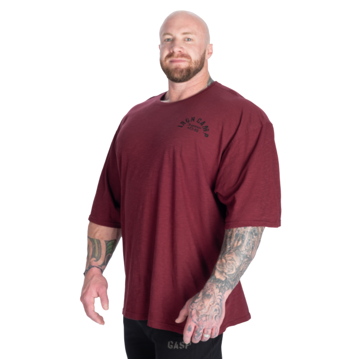 Slub Iron Tee, Washed Maroon
