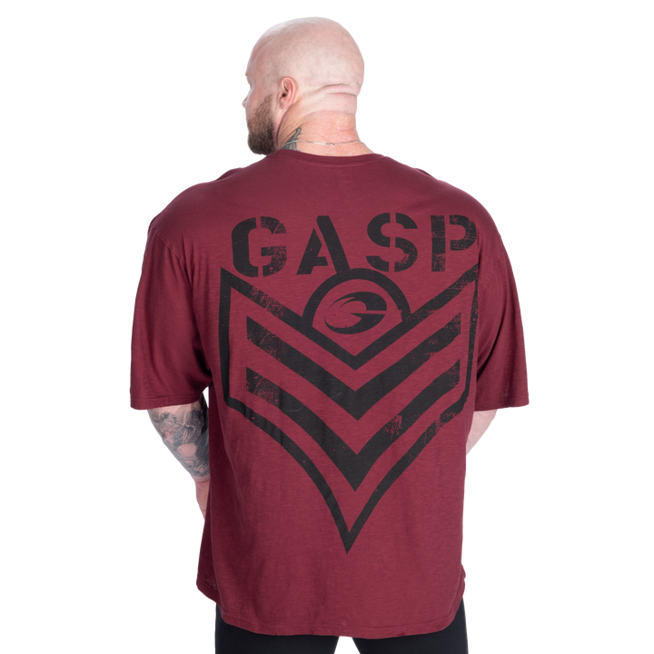 Slub Iron Tee, Washed Maroon