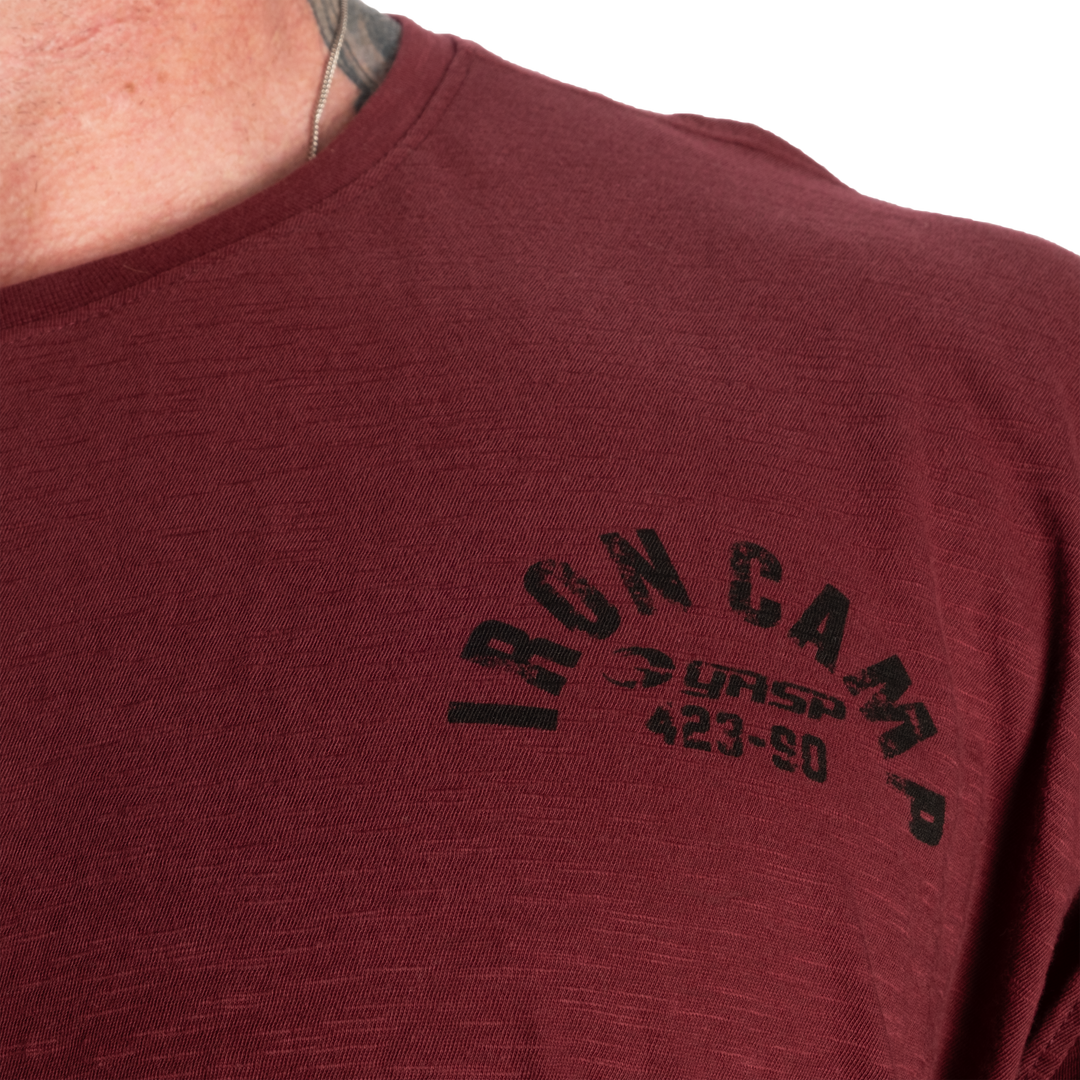 Slub Iron Tee, Washed Maroon