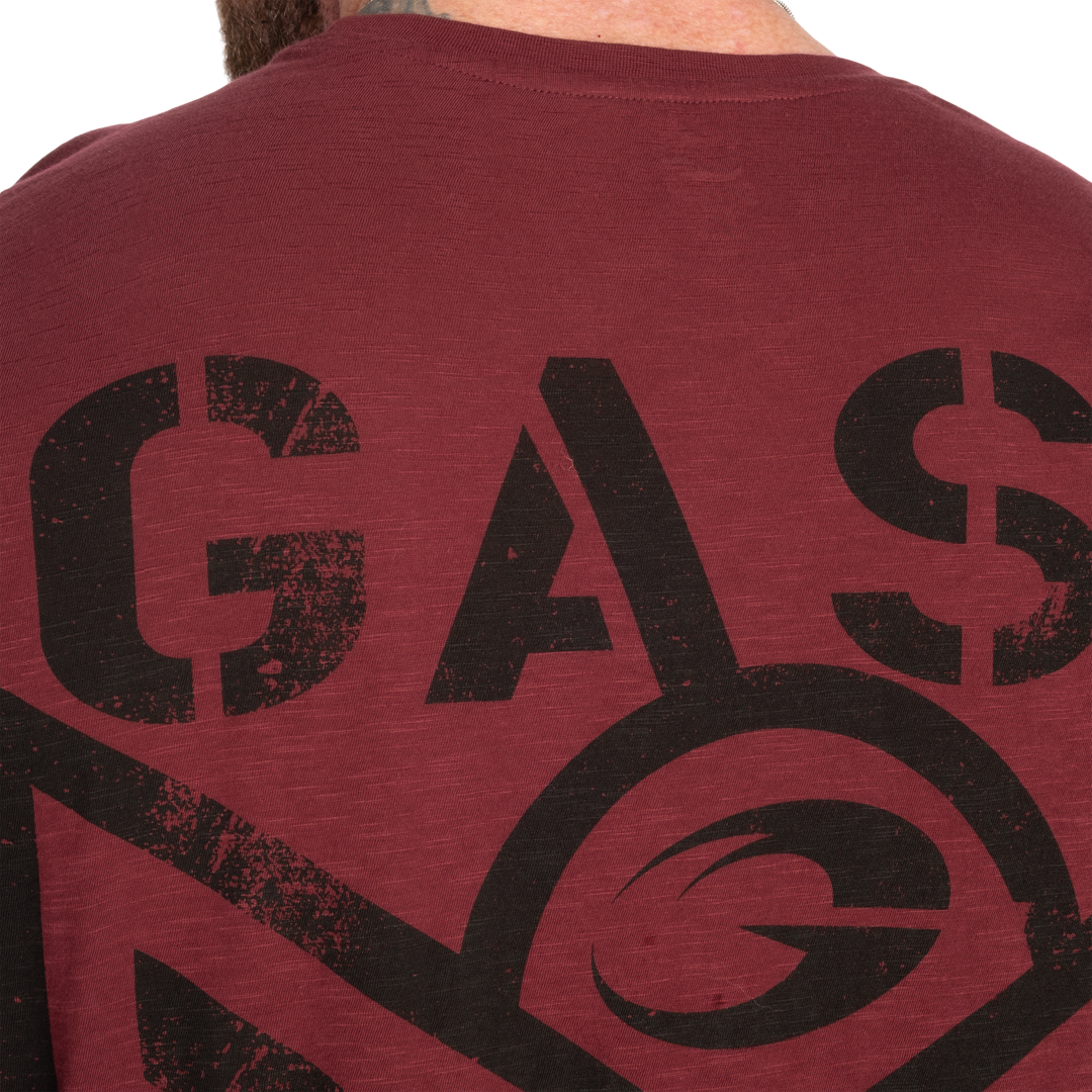 Slub Iron Tee, Washed Maroon