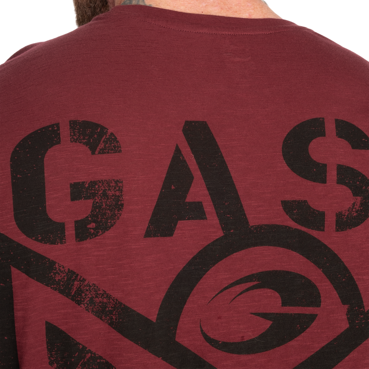 Slub Iron Tee, Washed Maroon
