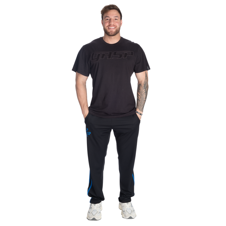 2 Stripe Standard Mesh Pant, Black/Blue