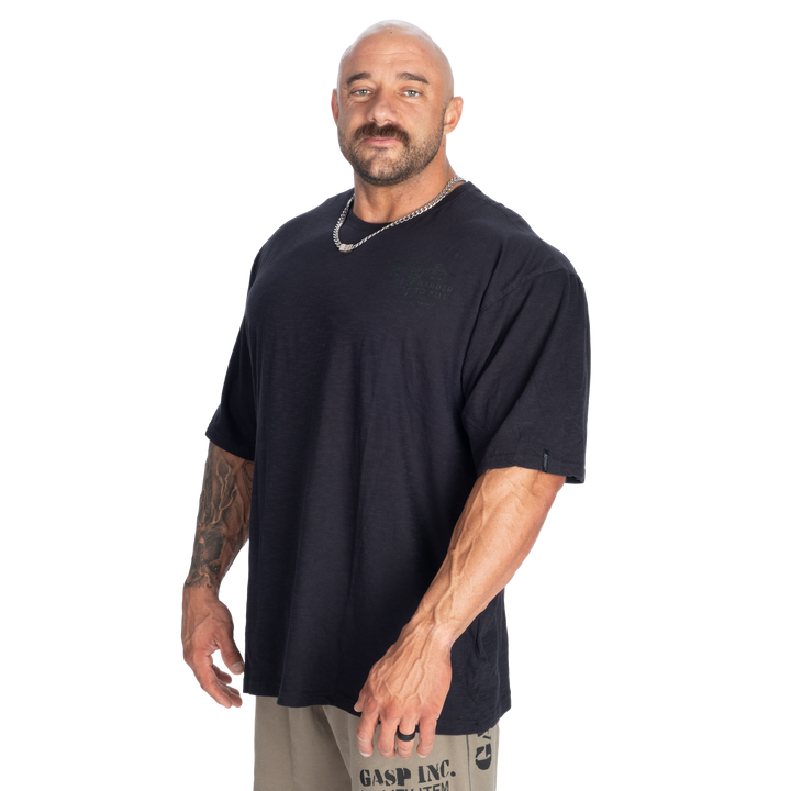 HTK Slub Iron Tee, Washed Black