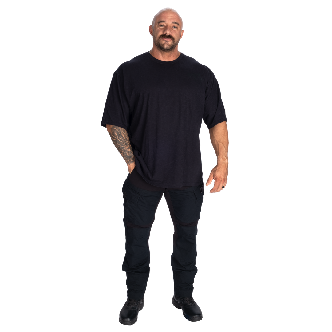 HTK Slub Iron Tee, Washed Black