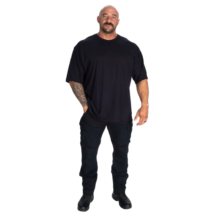 HTK Slub Iron Tee, Washed Black
