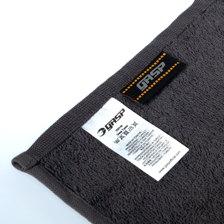 Gasp Towel, Black/Grey