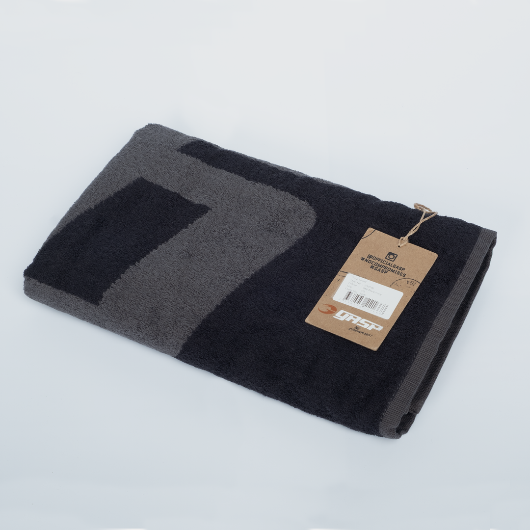Gasp Towel, Black/Grey