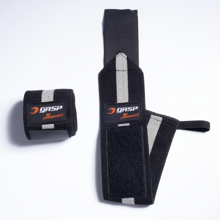GASP 1RM wrist wraps, Black/Grey