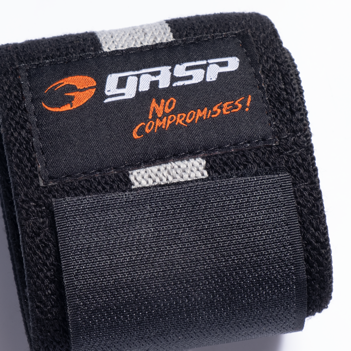 GASP 1RM wrist wraps, Black/Grey