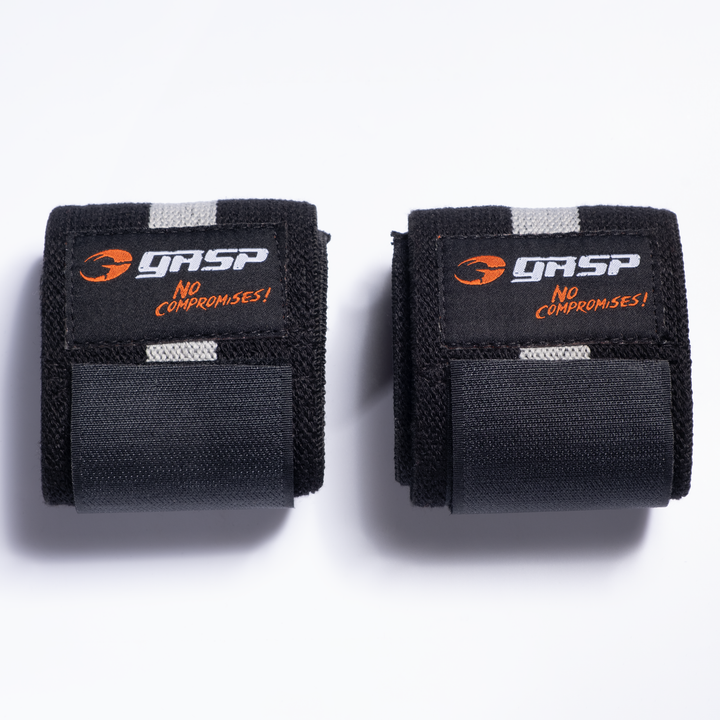 GASP 1RM wrist wraps, Black/Grey
