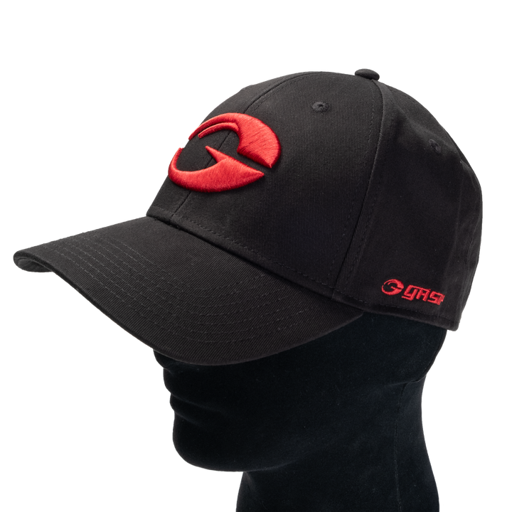 Gasp Baseball Cap, Black/Red