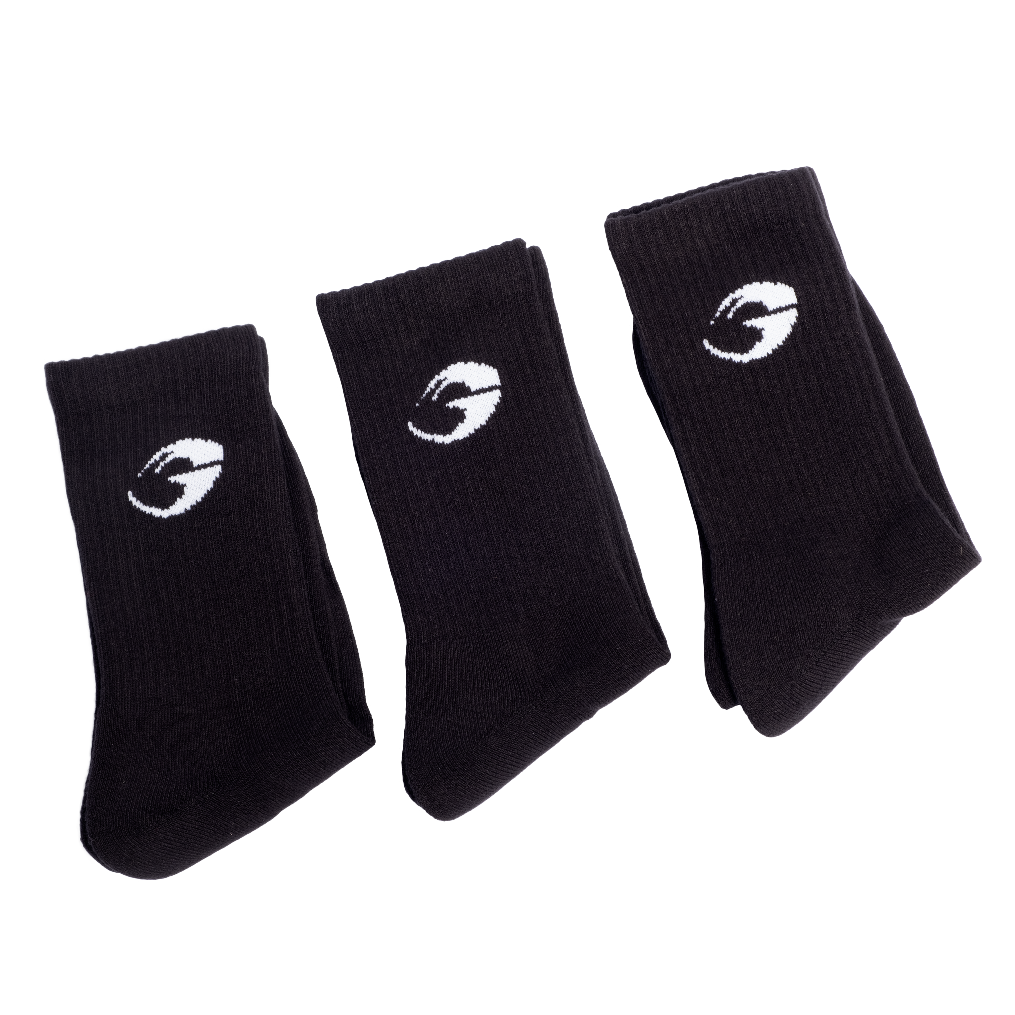 Gasp crew socks 3-p, Black