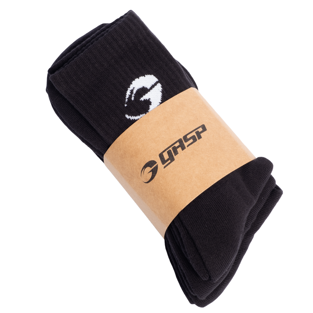 Gasp crew socks 3-p, Black - MUSL BUDDIES