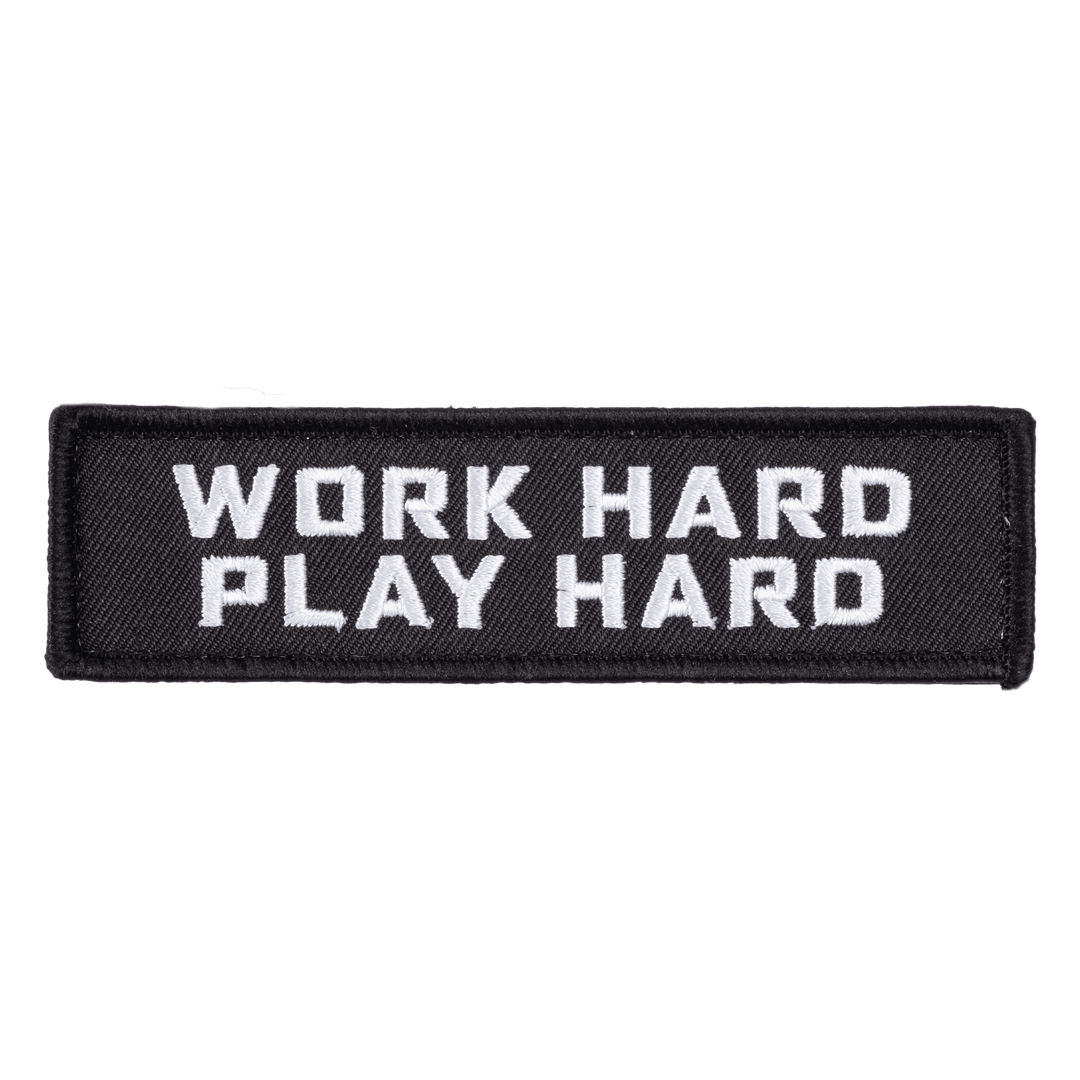 Embroidered Patch 11x3, Work Hard