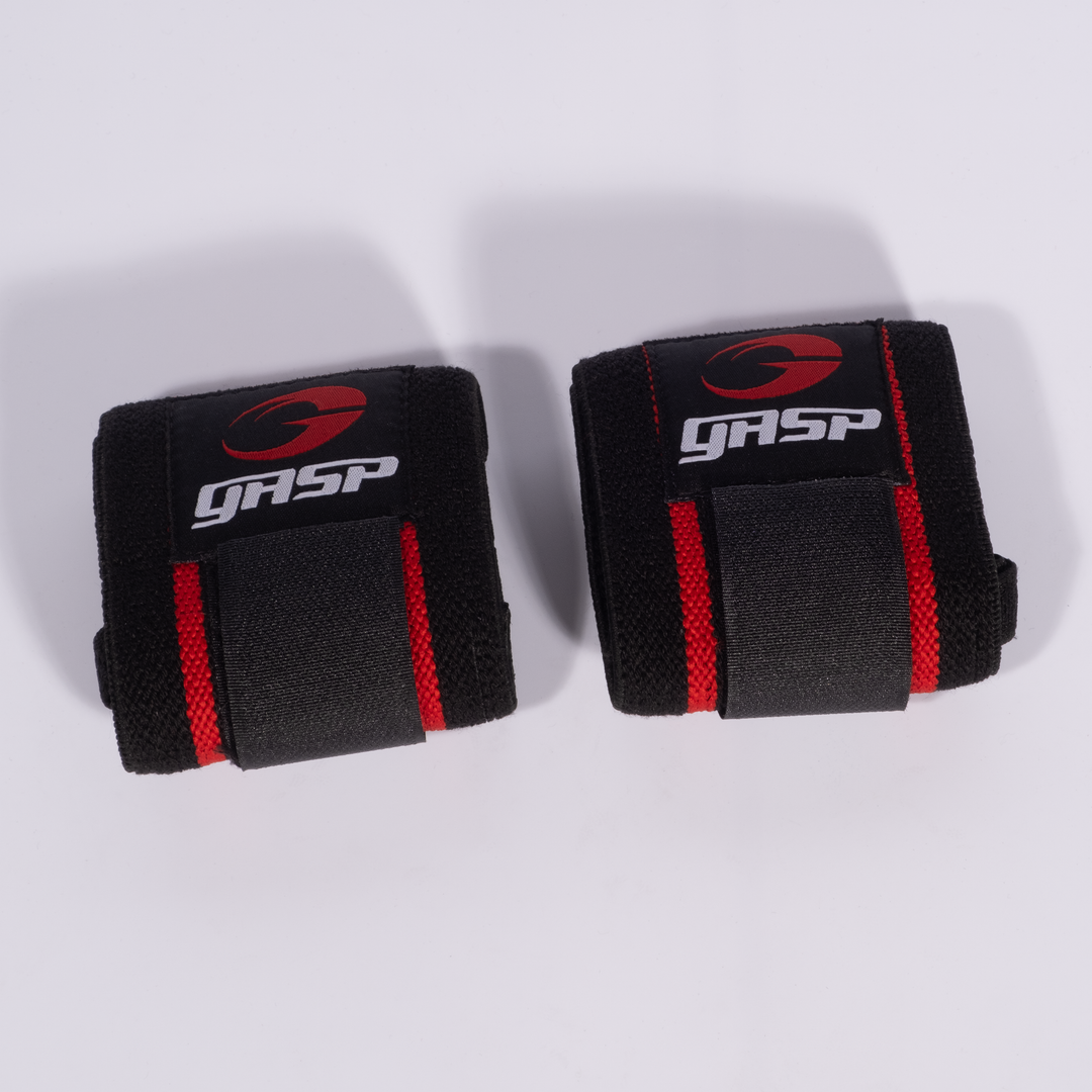 Hardcore Wrist Wraps, Black/Red - MUSL BUDDIES