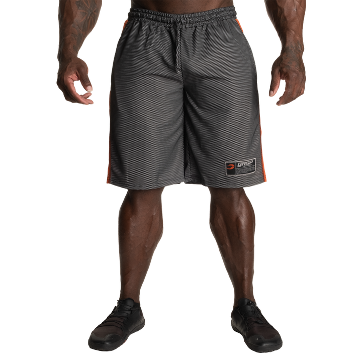 No1 mesh shorts, Black/Flame - MUSL BUDDIES