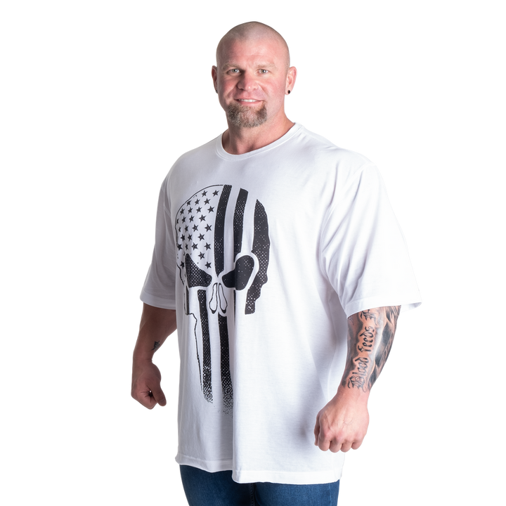 Skull Division Iron Tee, White - MUSL BUDDIES