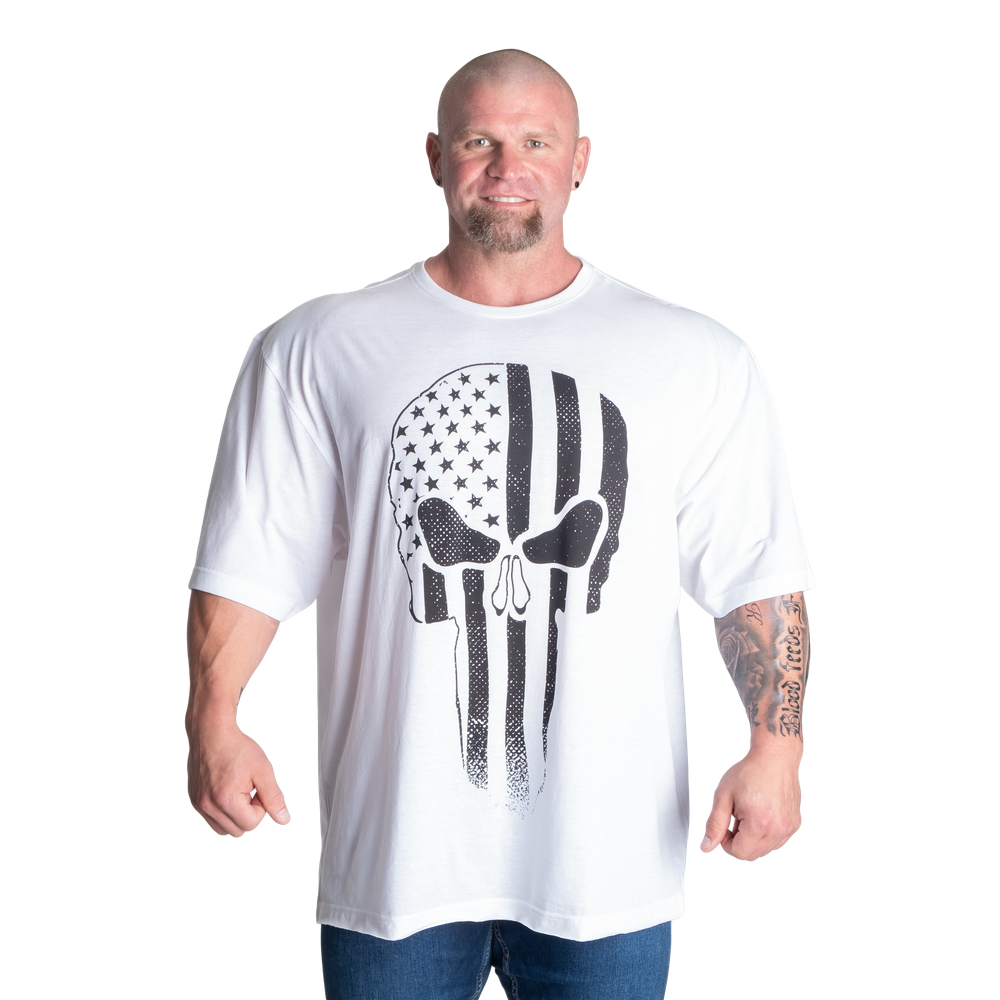 Skull Division Iron Tee, White - MUSL BUDDIES