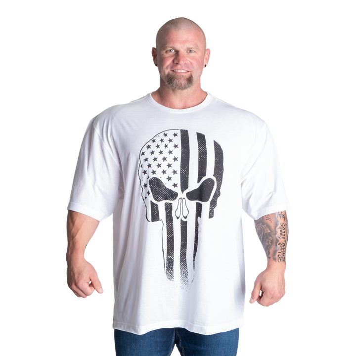 Skull Division Iron Tee, White - MUSL BUDDIES