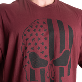 Skull Division Iron Tee, Maroon